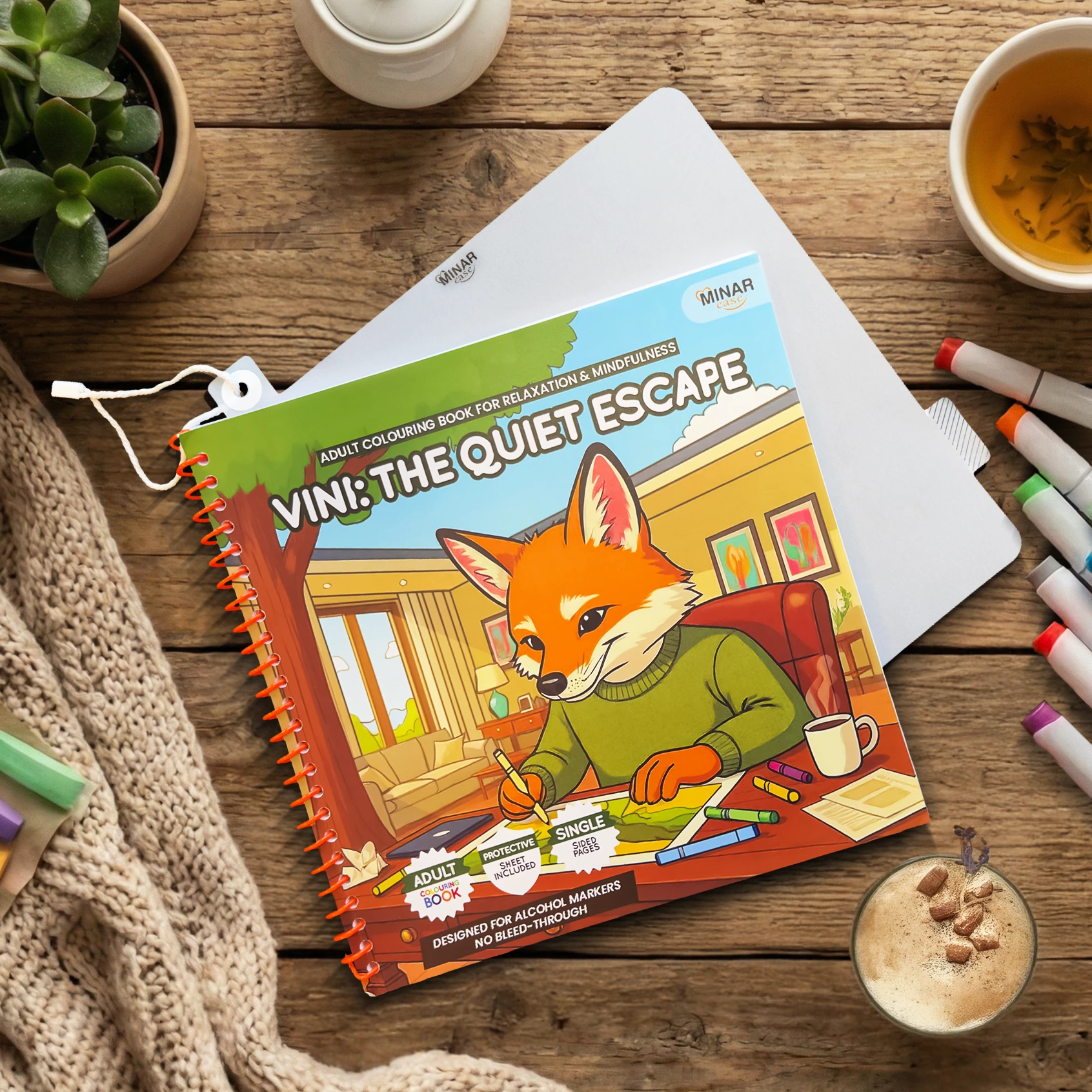 Kleurboek voor Volwassenen | Dik Papier & Gratis Herbruikbaar Beschermvel